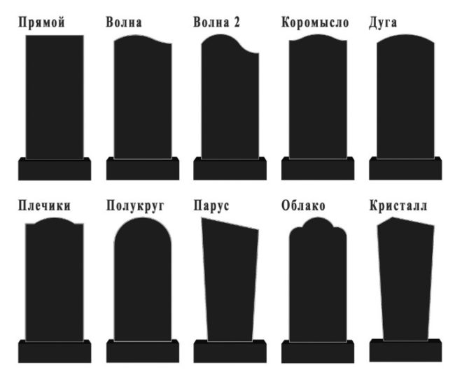 формы памятников